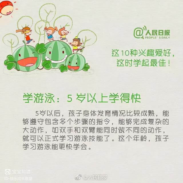 人民日報推薦：孩子10種興趣愛好的最佳學習時程表-5